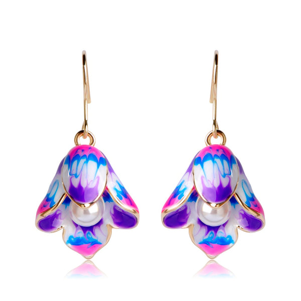 Vibrant Color Pearl Flower Jewelry Set