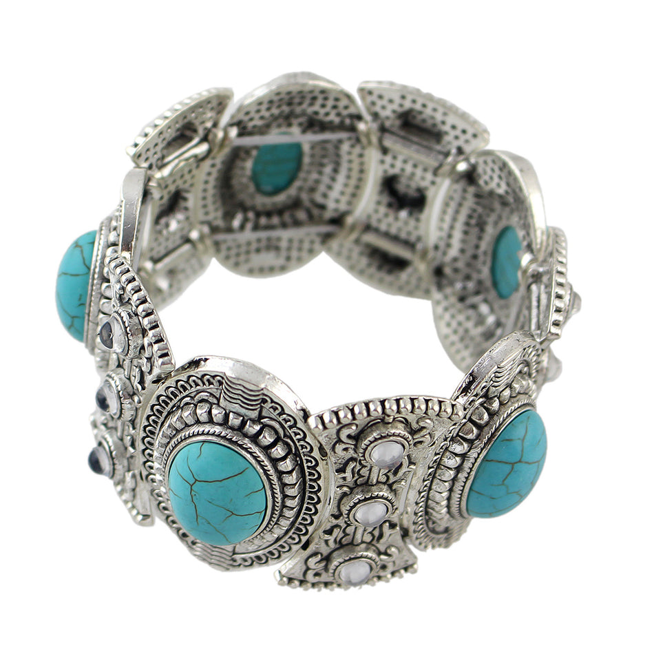 Bracelet For Women Big Square Austia Crystal Stone Silver Color