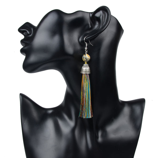 Lava Tiger Eye Natural Stone Earrings